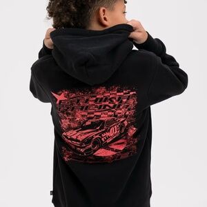 Ethika Infrared Speedway NWT Kids' Black‎ Cotton Lifestyle Hoodie Sz L